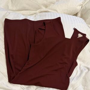 Elegant Burgundy Dress